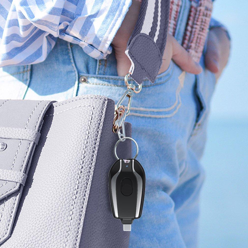Mini power bank breloc portabil 1500mAh rezistent la apă și șocuri

